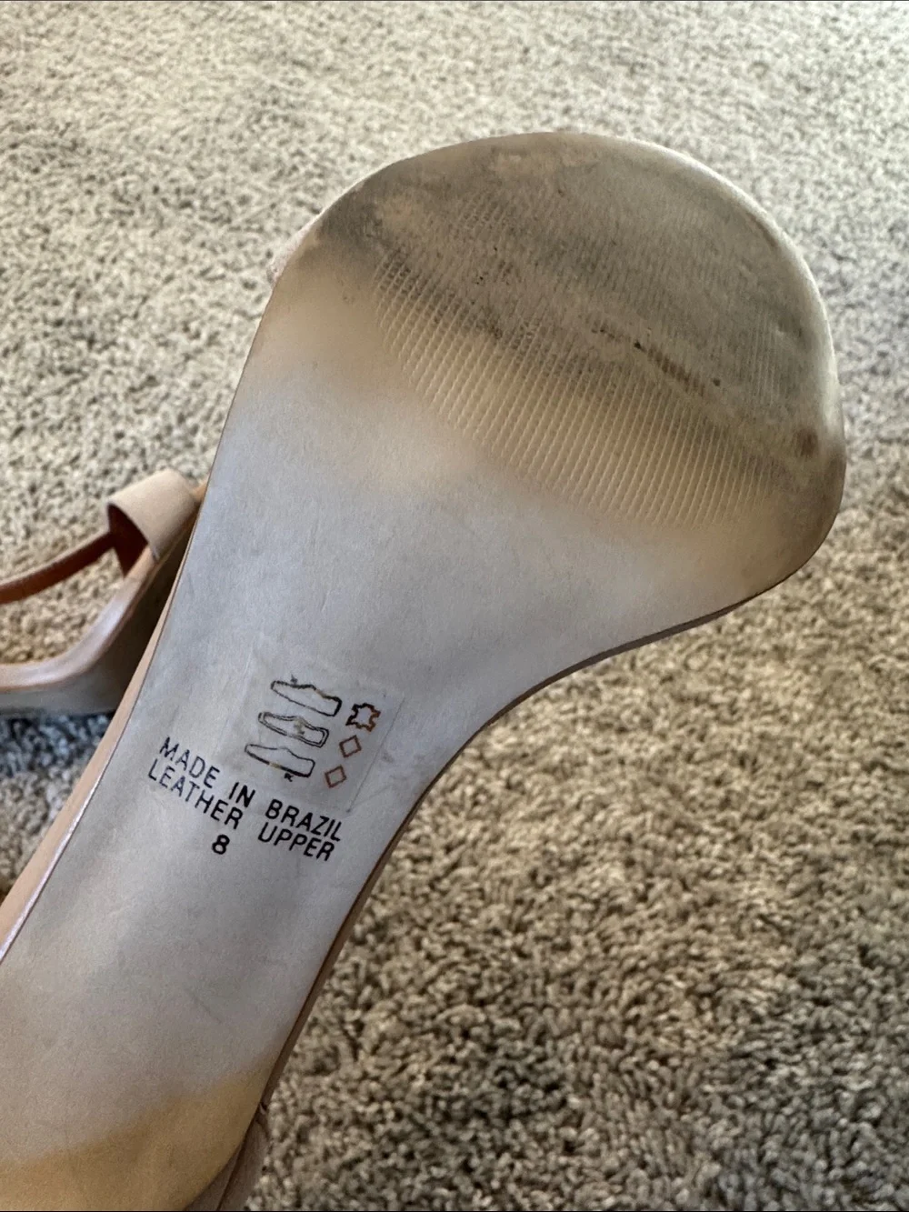 Cathy Jean Nude T-Strap Stiletto Sandals - Picture 13 of 16